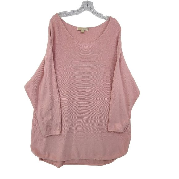 MICHAEL Michael Kors Sweaters - Michael Michael Kors Women's Long Sleeve  Knit Sweater Tunic Pink Size 3X